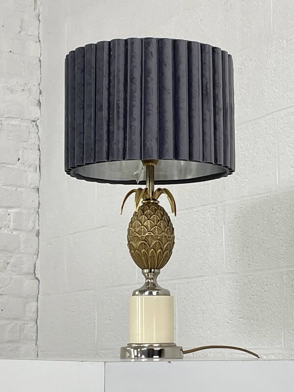 Lampe ananas en laiton vintage