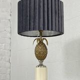 Lampe ananas en laiton vintage