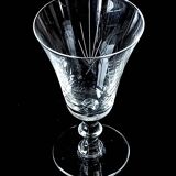 6 cut tulip glasses 1940