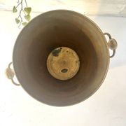 French vintage cloisonne champagne bucket with grape and vine design