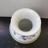 Old vase quimper henriot ceramic white décor blue rooster vintage