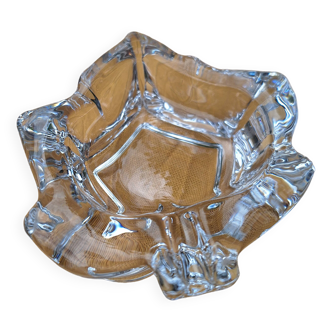 Leaf shaped glass ashtray