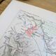Dresden and Saxon Switzerland, original map printed in 1879.
