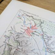 Dresden and Saxon Switzerland, original map printed in 1879.