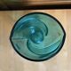 Vintage LUMINARC Green Moulded Glass Vase Made in France #E361