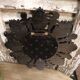 Convex mirror leaves and black flowers golden reflection 20 cm