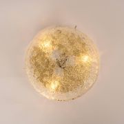 Large Murano glass ceiling lights by Hillebrand in brass, Germany, 1970s.