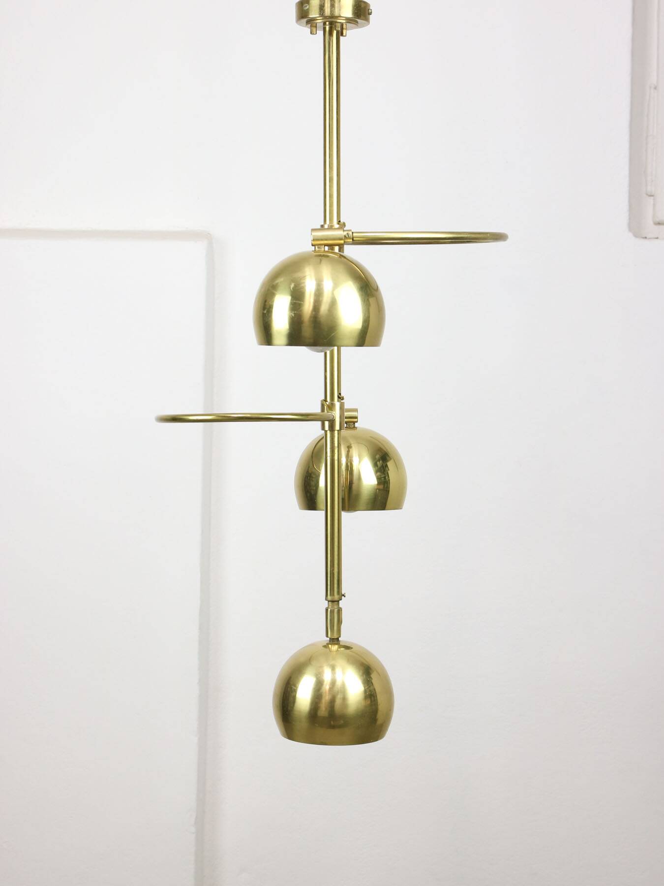 Vintage Italian Brass Ceiling Chandelier
