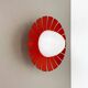 Red opaline glass wall sconces, Italy, 1960s