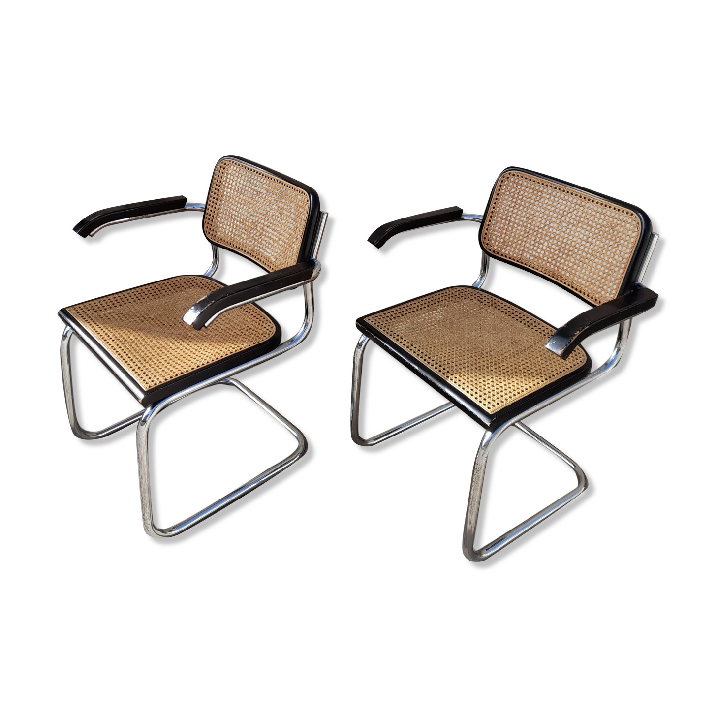 Paire de fauteuils B64 Cesca de Marcel Breuer