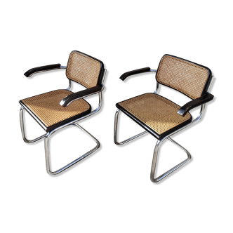 Pair of B64 Cesca chairs by Marcel Breuer