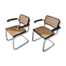 Pair of B64 Cesca chairs by Marcel Breuer