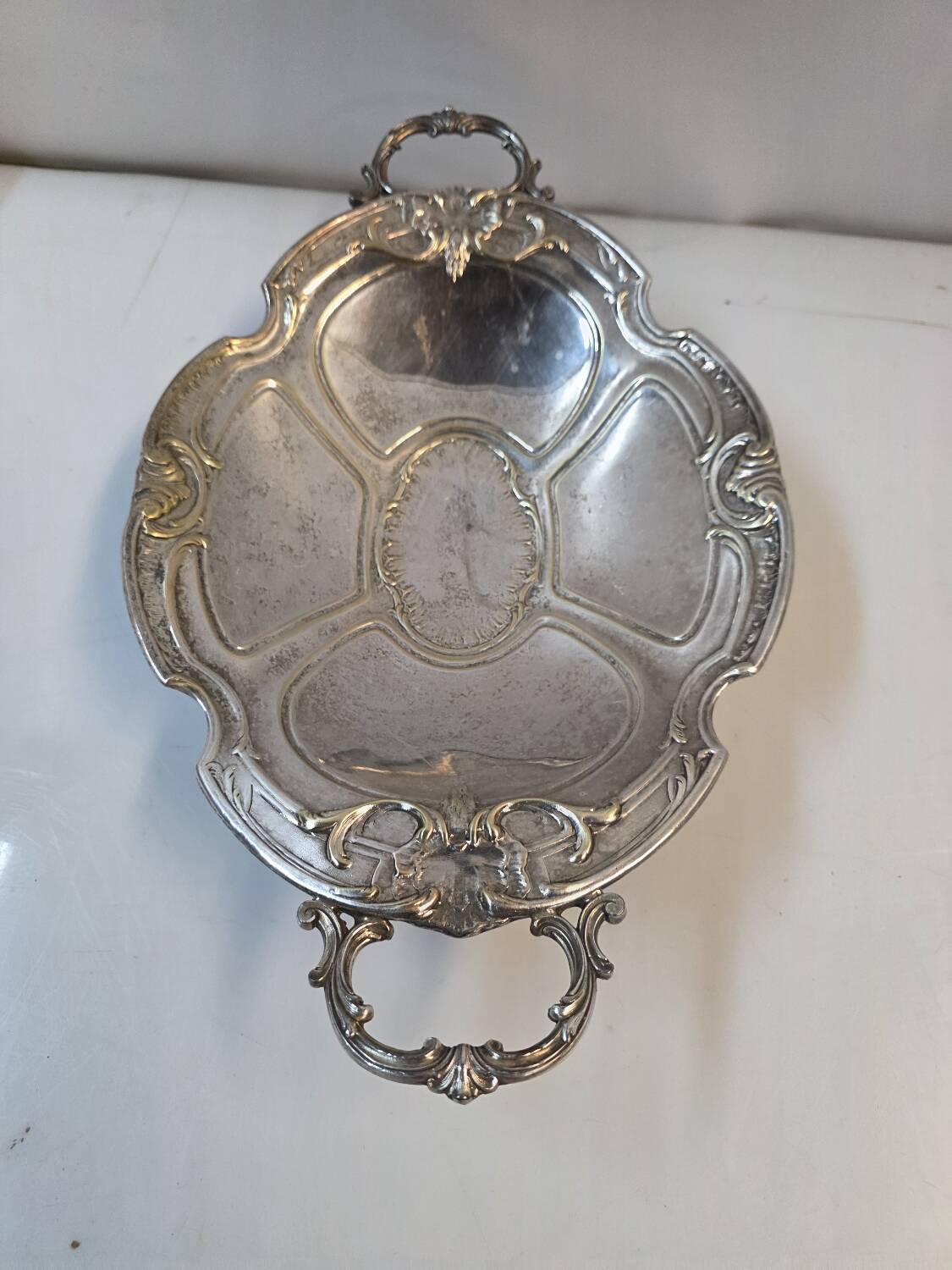 Louis XV style silver-plated metal centerpiece