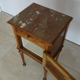 Bedside table - early 1900 - marble/ceramic