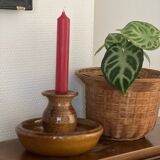 Vintage signed candle holder