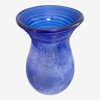 Ancien vase Scavo en pâte de verre de Murano