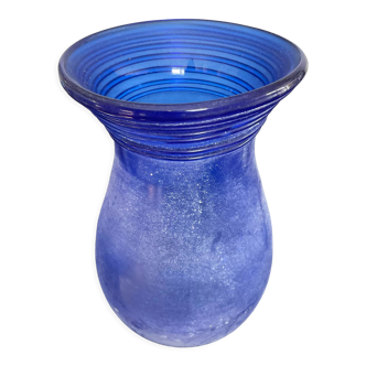 Ancien vase Scavo en pâte de verre de Murano