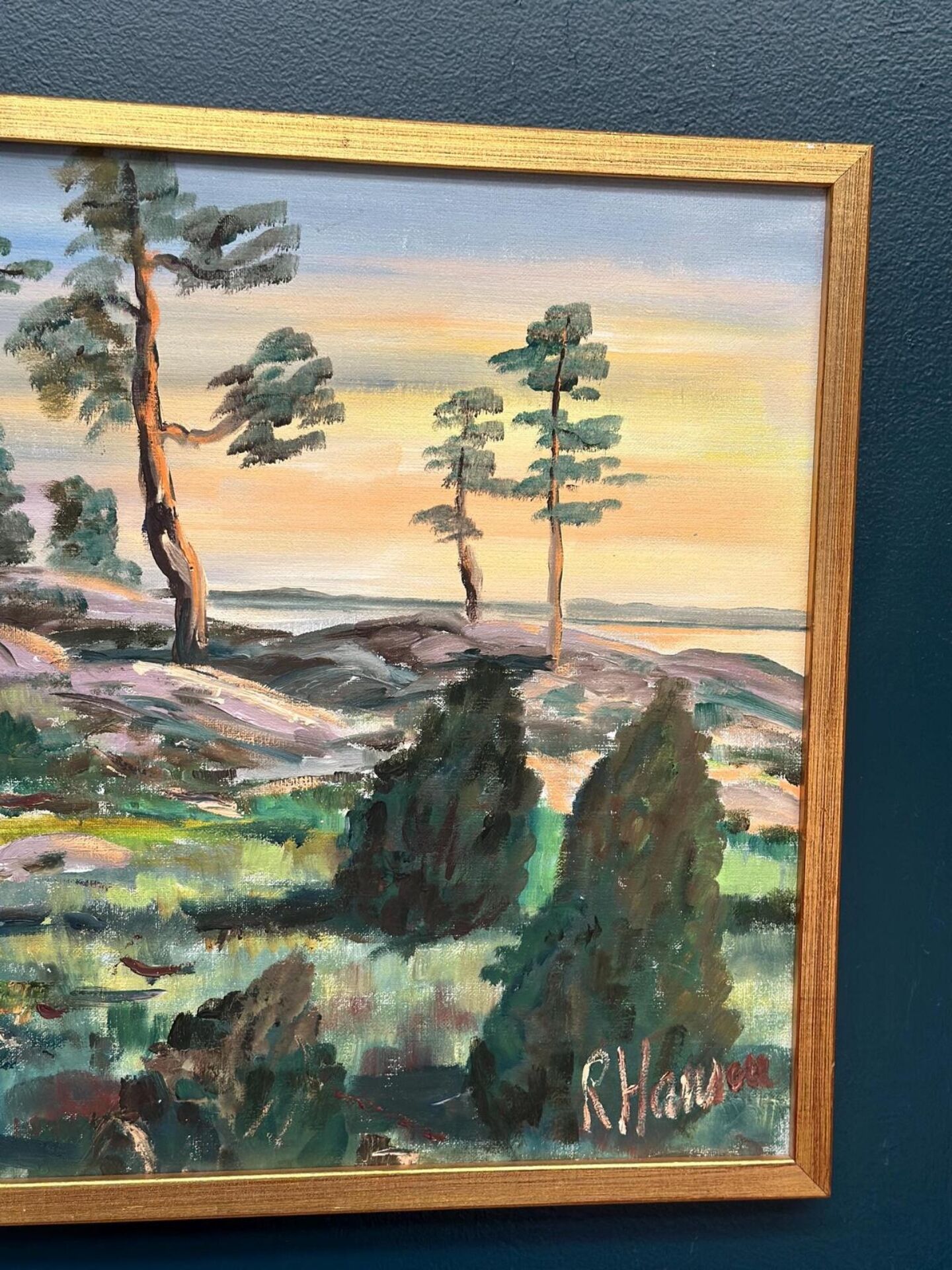 Original Mid 20th Century Painting – Rita Hansen (Oslo, 1924) – Framed