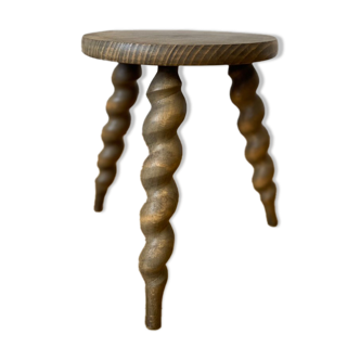 Wooden tripod stool
