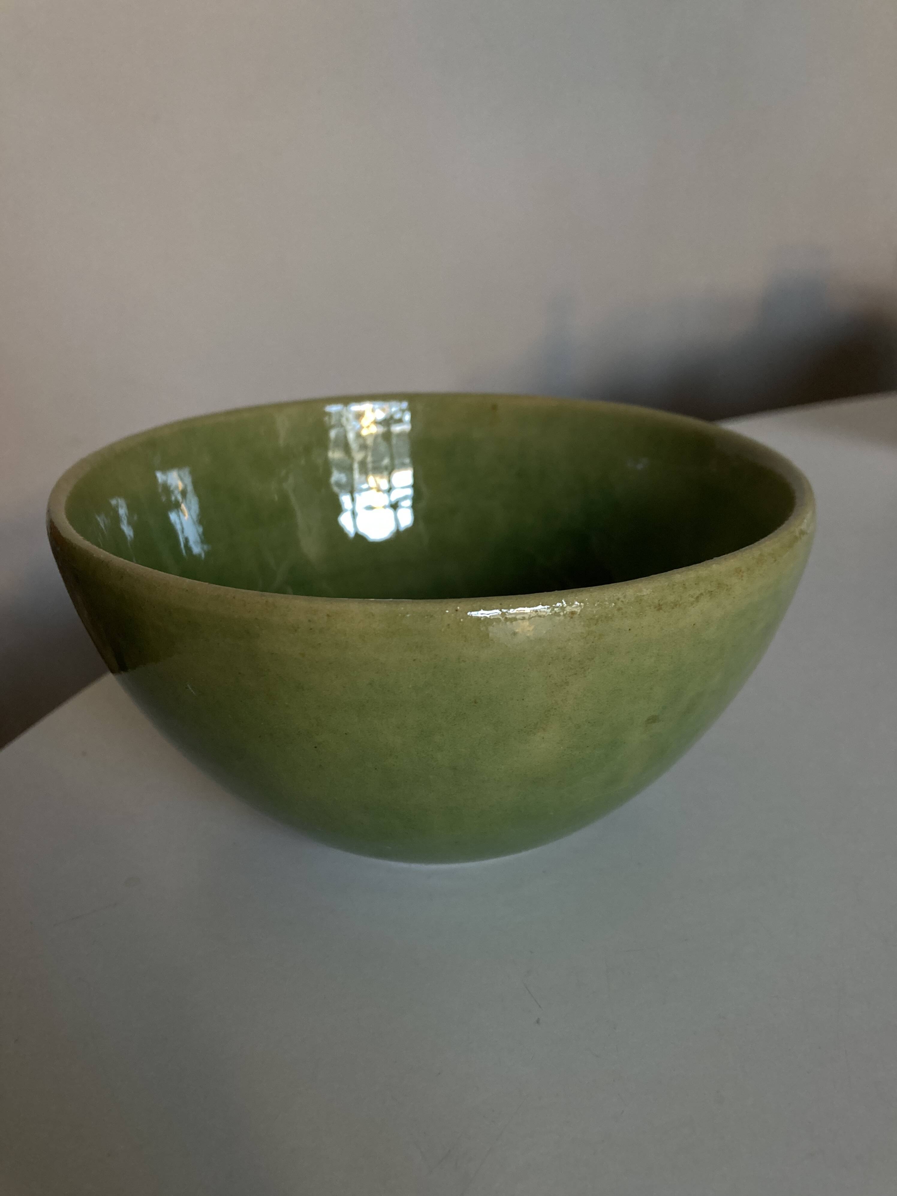 Biot glazed earthenware salad bowl, 1960, diameter 14cm