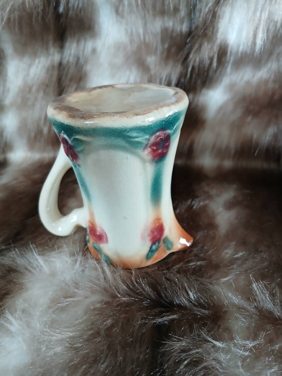 Antique slipware milk jug