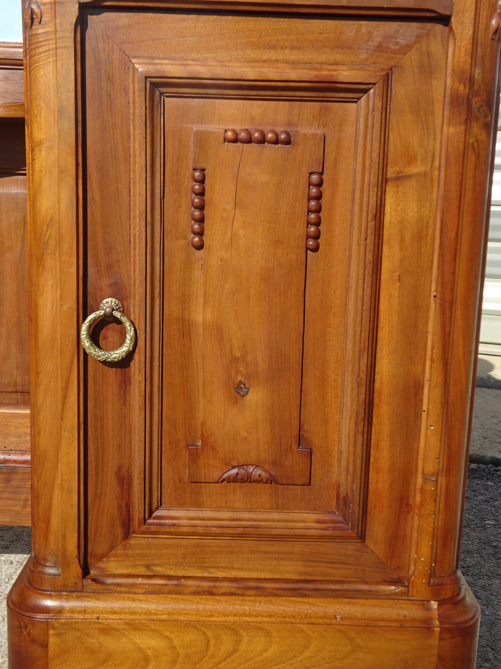 Antique walnut dressing table, Louis XVI style