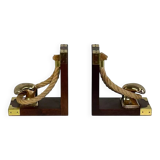 Vintage wooden and gold bookend