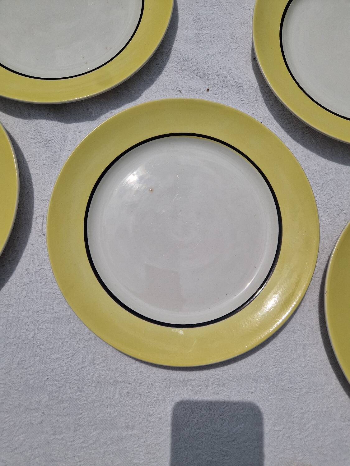 Set of 7 Flat Plates Plus 2 Dishes Ingrid Sarreguemines Digoin Model