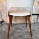 Scandinavian armchair skai white compass wooden vintage