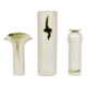 Piet Knepper 3 studio vases in ceramic by Mobach, Netherlands, 1970s