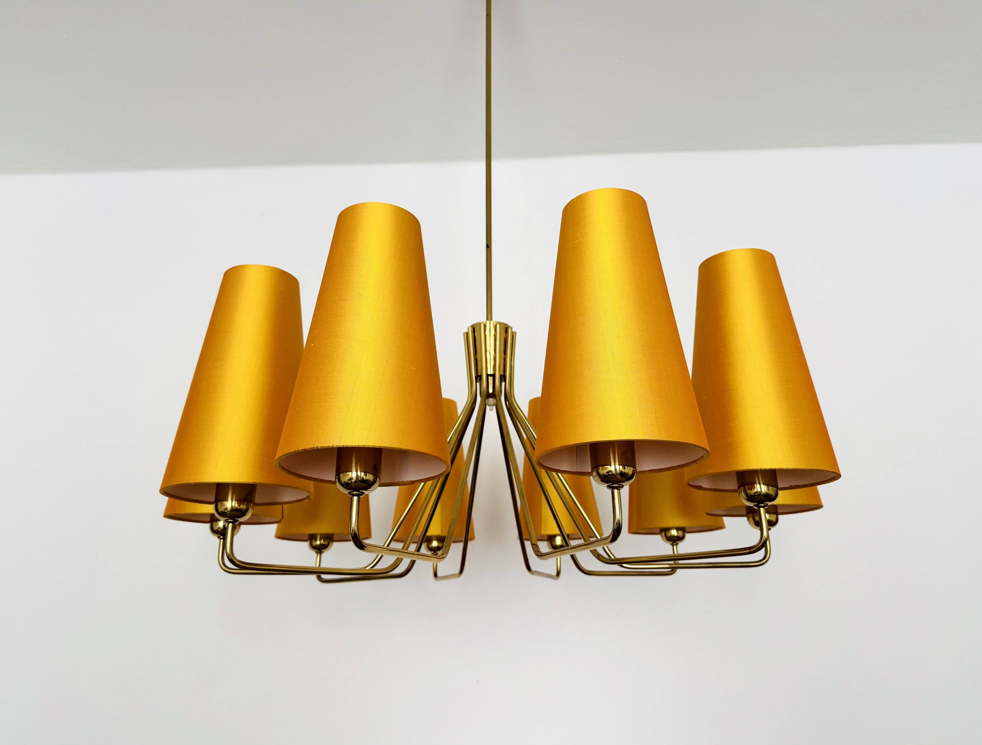 Large Brass Chandelier by Rupert Nikoll