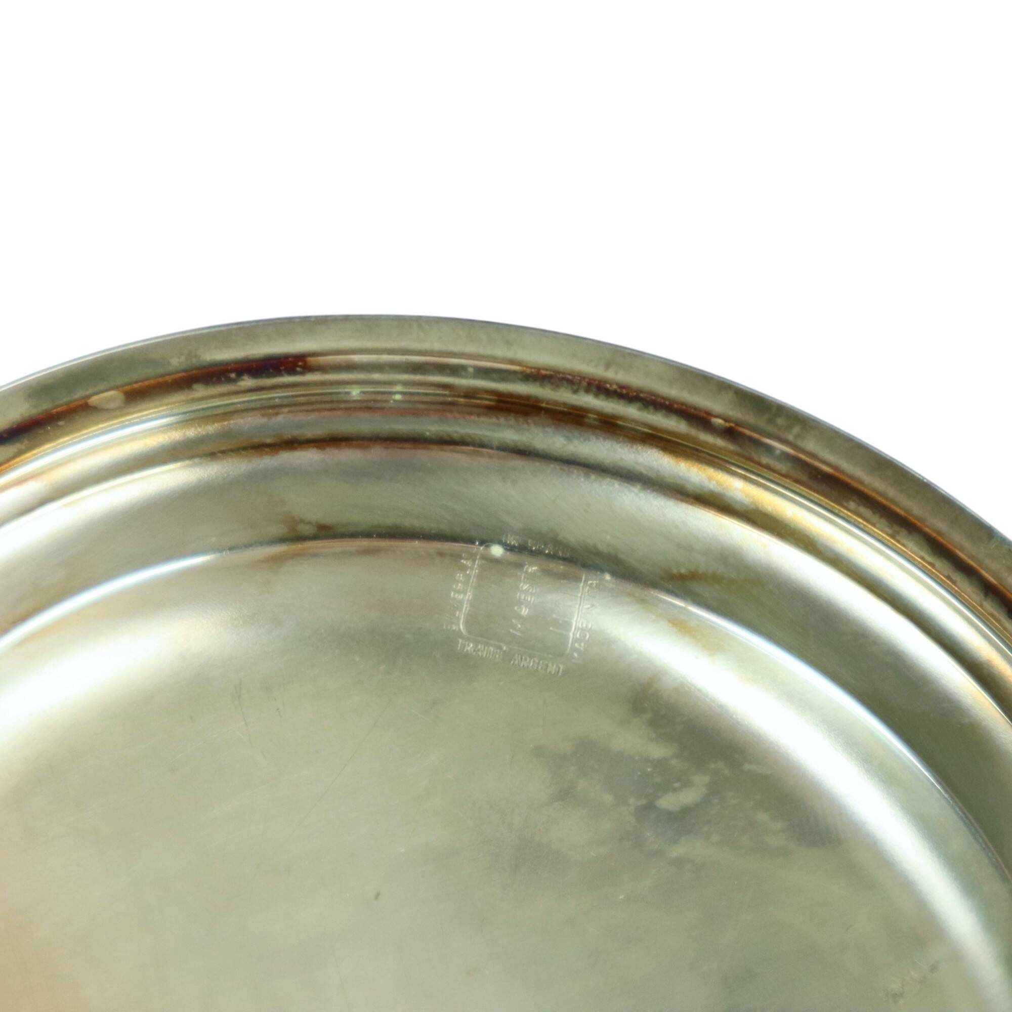 Silver Plated Butter Bowl Caviar Holder Maestri Italy Crystal