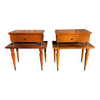 Two vintage Scandinavian style bedside tables