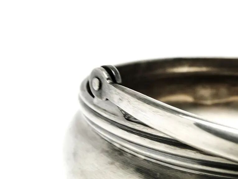 Basket sugar bowl, silver-plated brass, Germany, 1920s