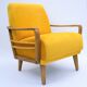 Fauteuil vintage jaune, Allemagne, années 1960