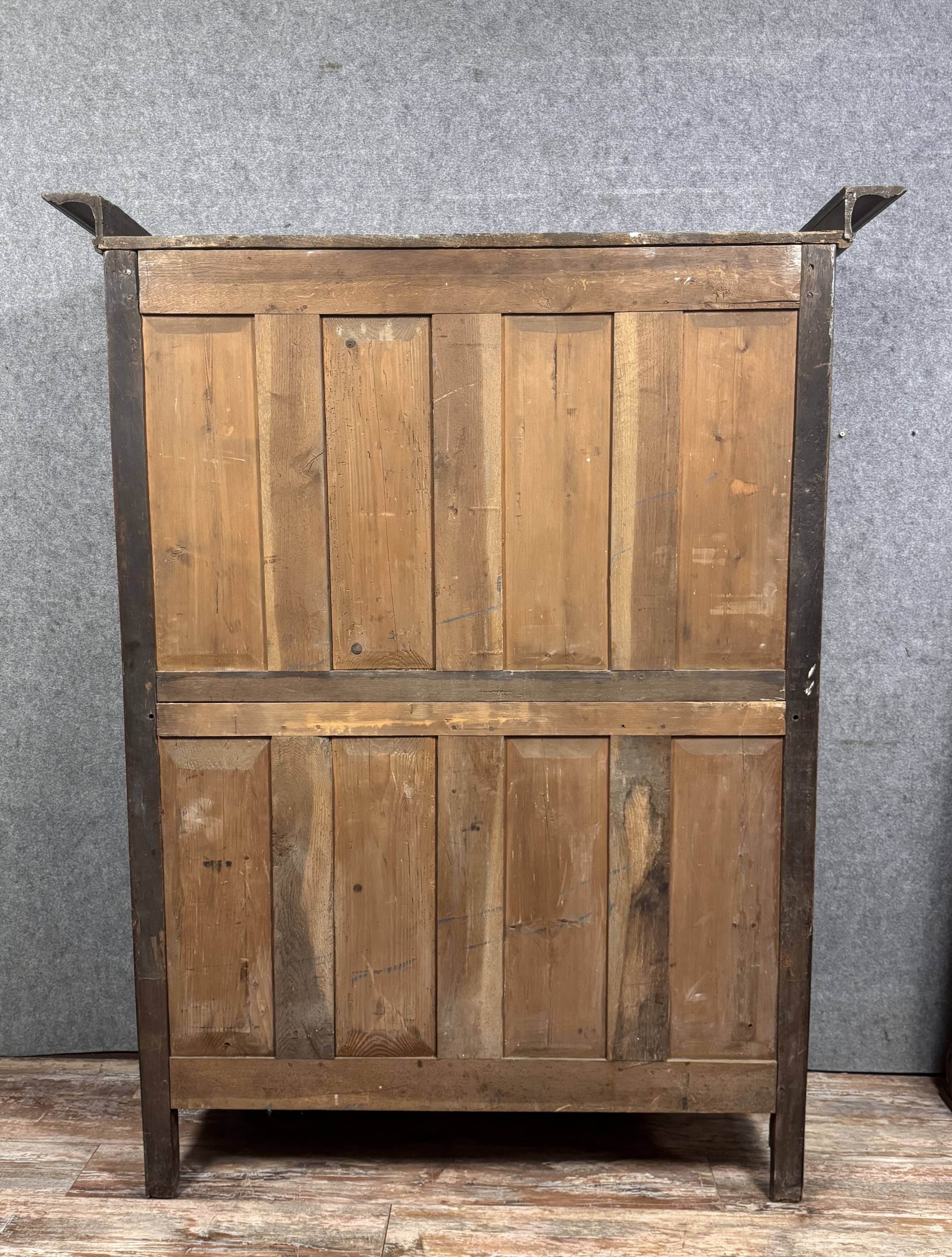 Louis XV period bookcase in solid oak circa 1750