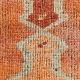 3x10 Pastel Orange Turkish Runner Rug, 102x304Cm