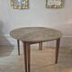 Tables en demi-lune avec des plateaux marbrés originaux, style provincial suédois Allmoge, années 1860.