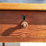 Pine farmhouse table ● Honey patina & Zebra grain