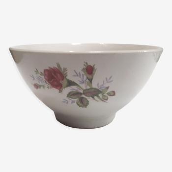Light gray bowl décor pinks and leaves