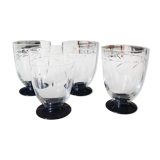 4 antique glasses