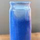 Vase Marty Lezoux en grès vernissé bleu et gris