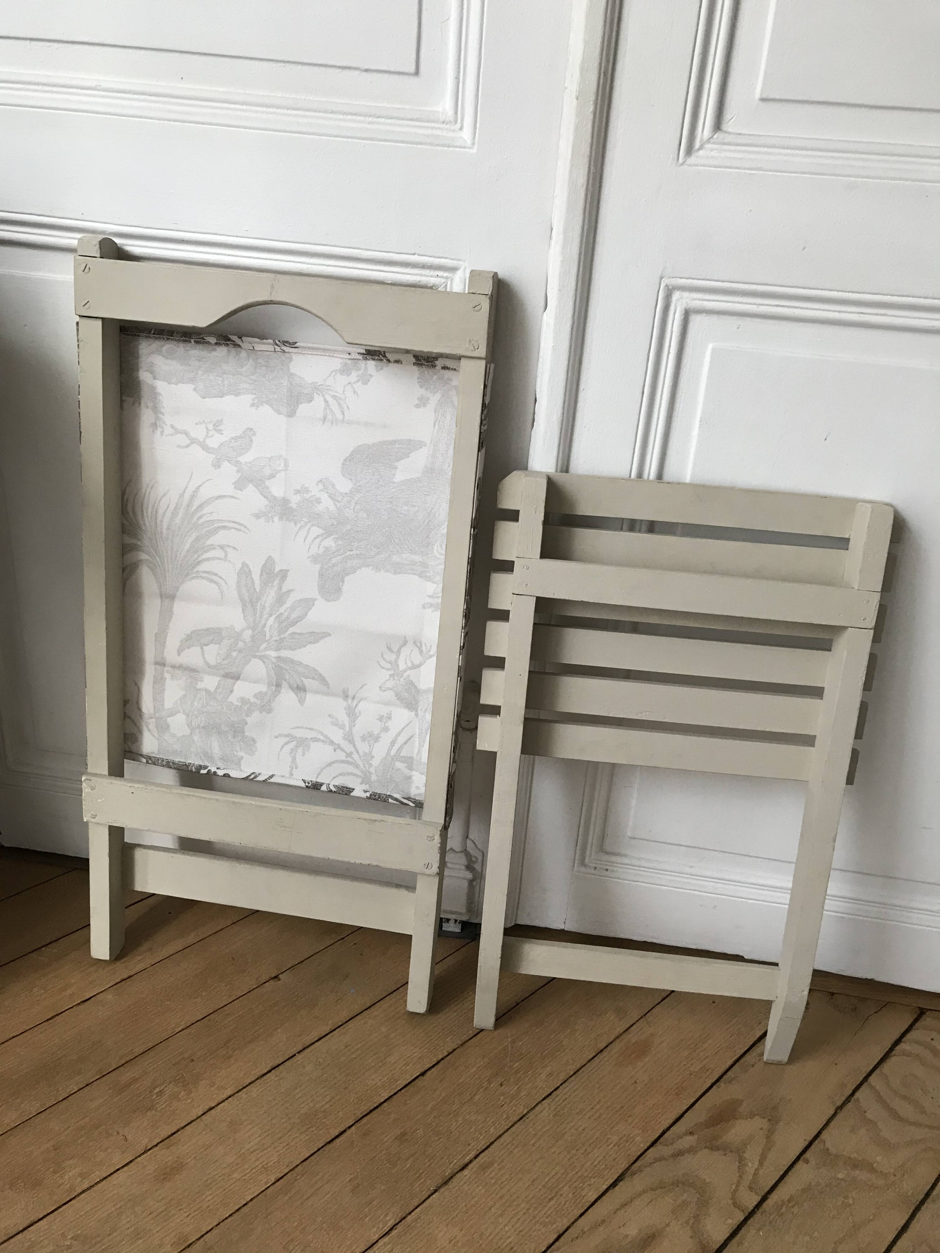 chaise pliante en bois vintage