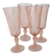 Pink glass flutes Rosaline