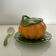 Pumpkin soup tureen in slipware