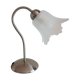 Bedside lamp in metal and frosted glass art deco style