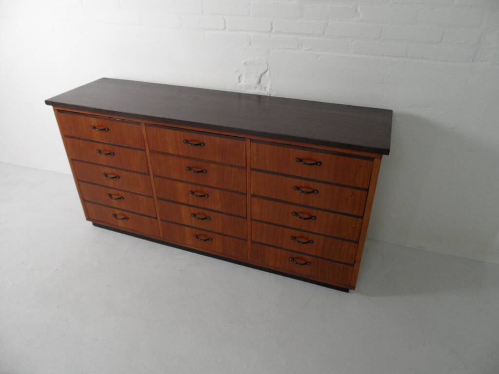 Classeur de magasin vintage des années 1950