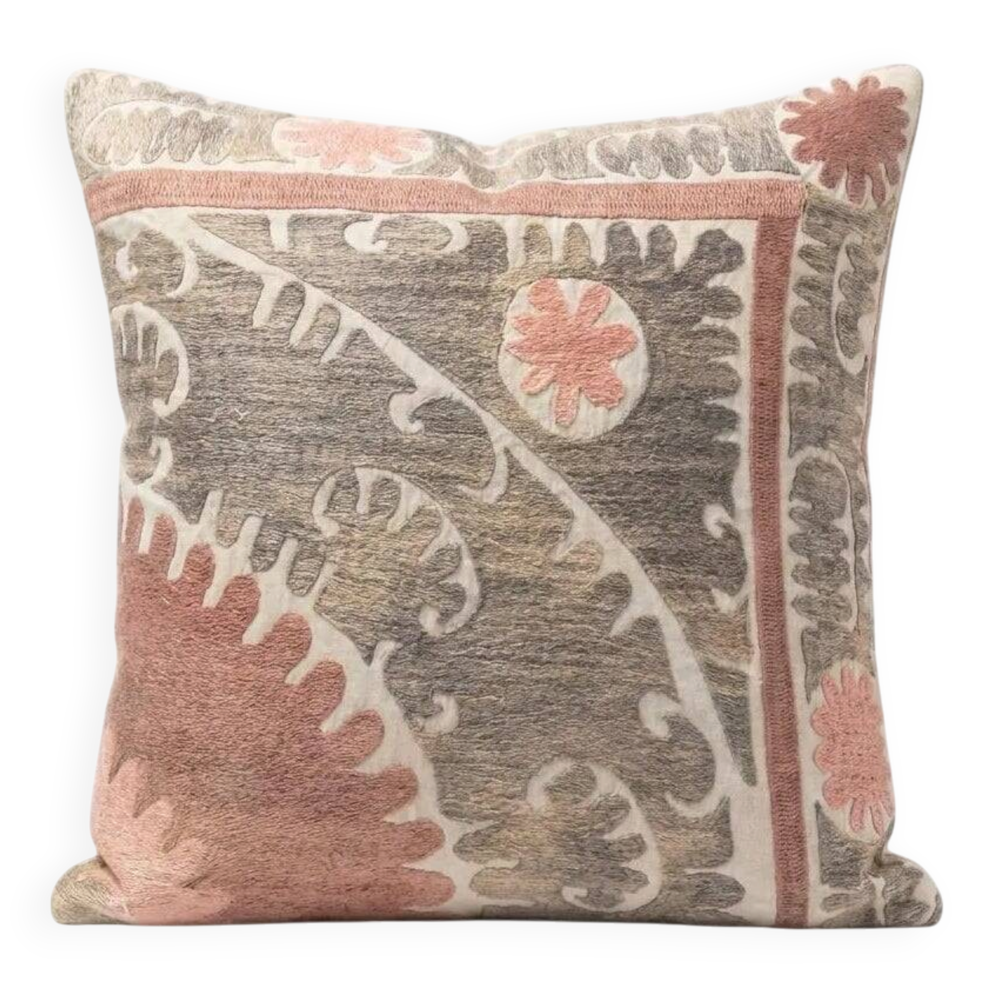 Vintage embroidered cushion cover 56x61 cm