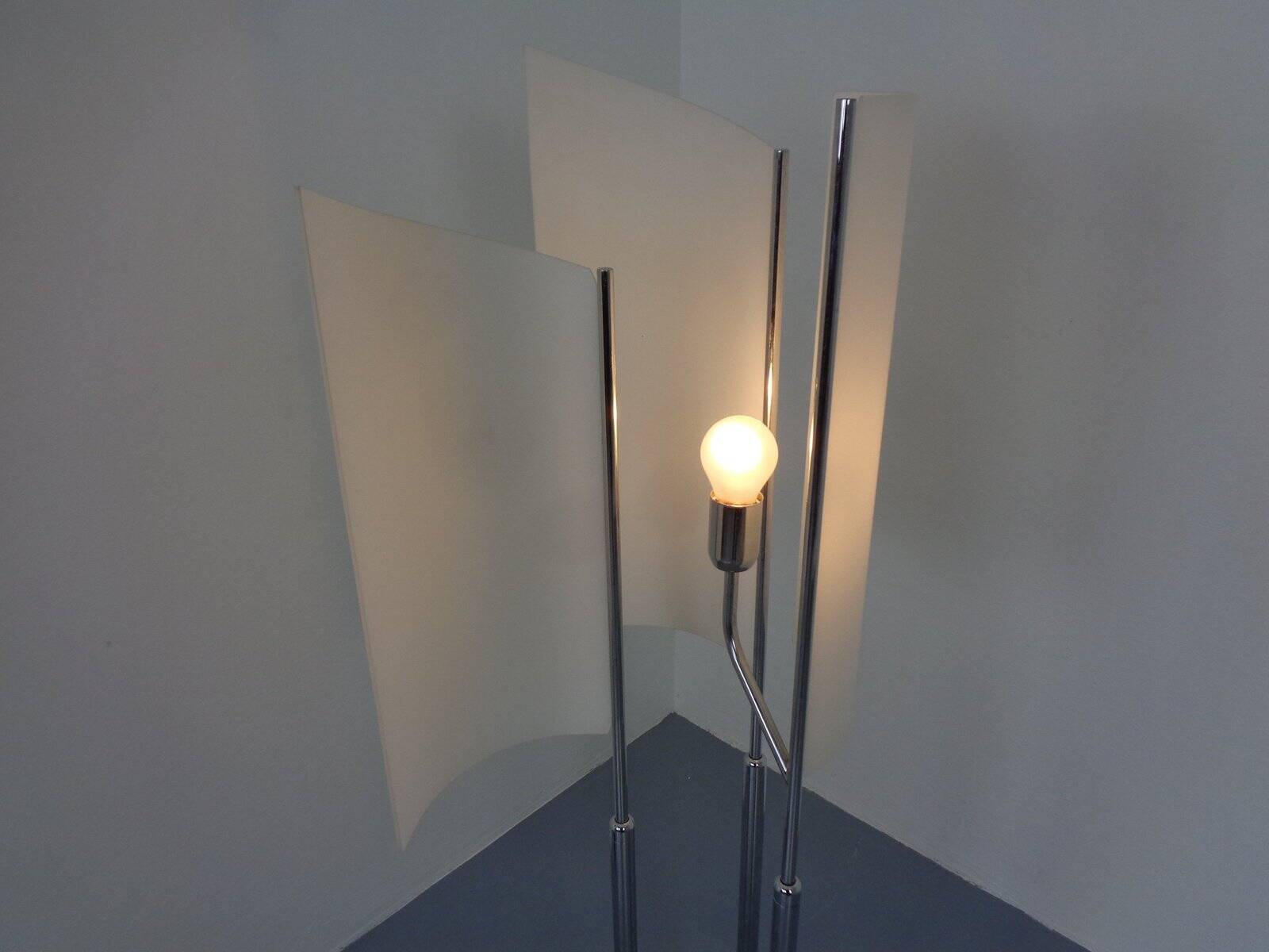 Arianna Floor Lamp in Marble and Handblown Glass by Bruno Gecchelin for Oluce, Italy, 1970s