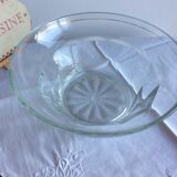 Saladier en verre des années 50-60 liseré or